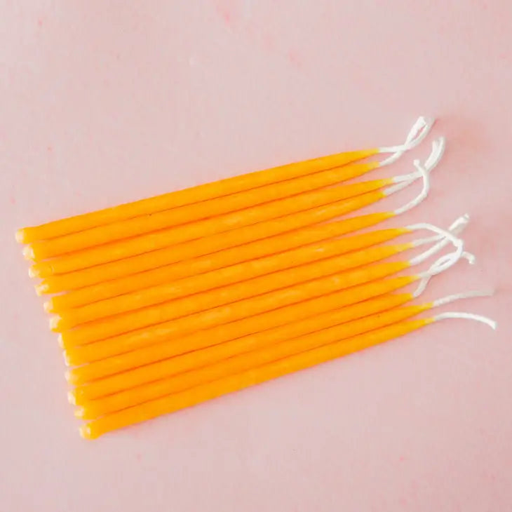 peach orange beeswax birthday candles cake decoration Australia