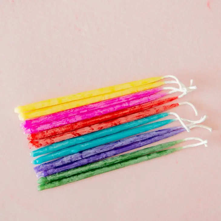 coloured beeswax birthday candles rainbow cake candles australia
