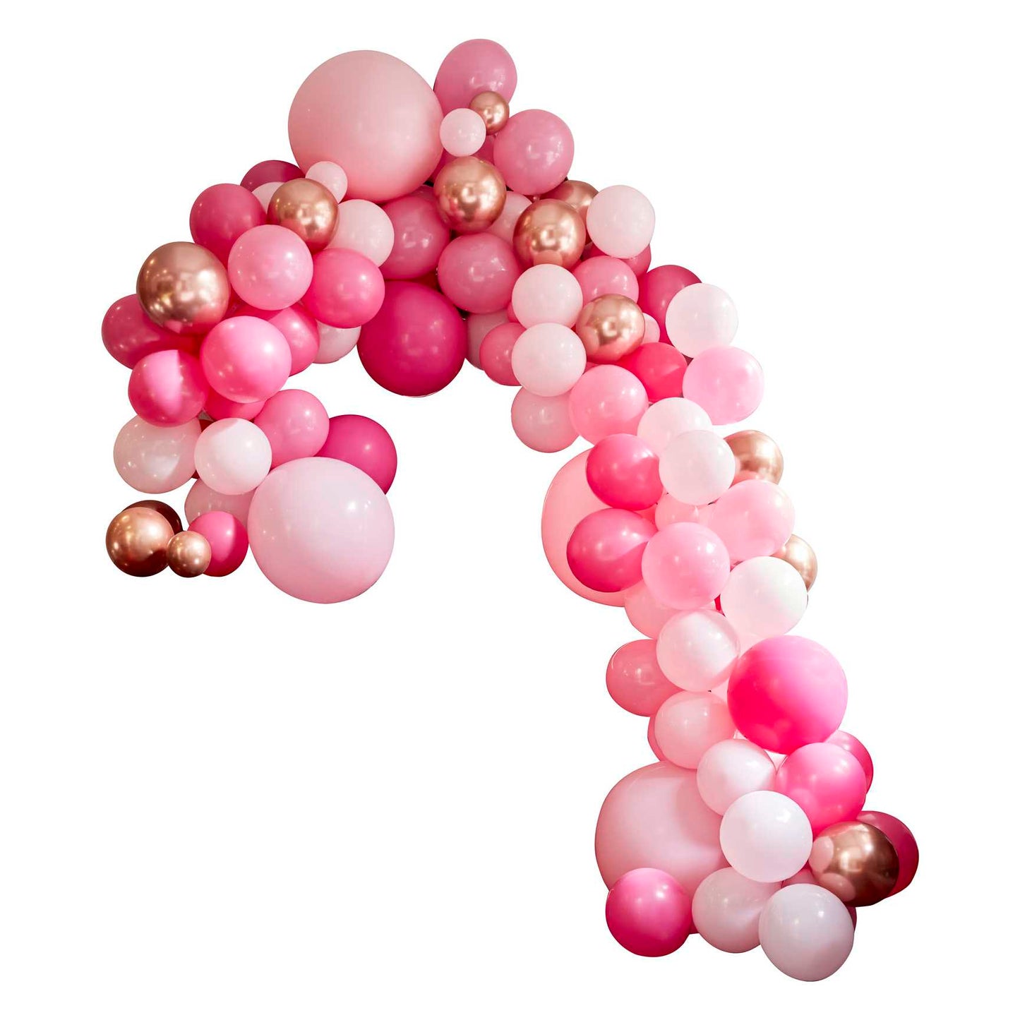 Pink rose gold balloon backdrop for event styling balloon arch kit Australia