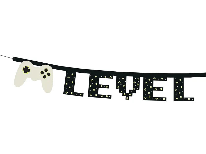 gamer level up birthday banner – gaming party decorations australia