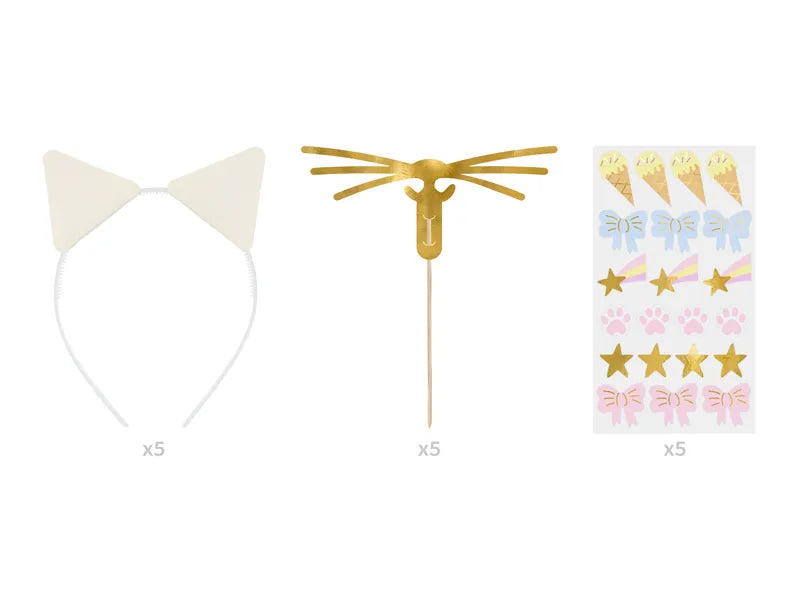 cat ears and whiskers costume set – children’s party accessories australia