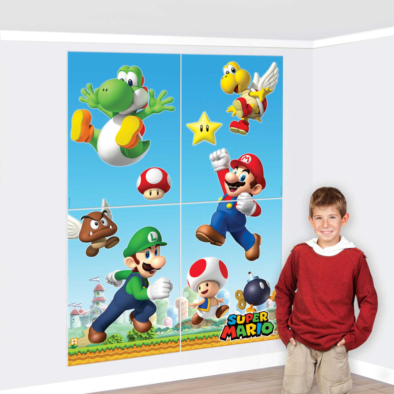 Super Mario Brothers Party Backdrop - party supplies and decorations from Party & Pout Australia