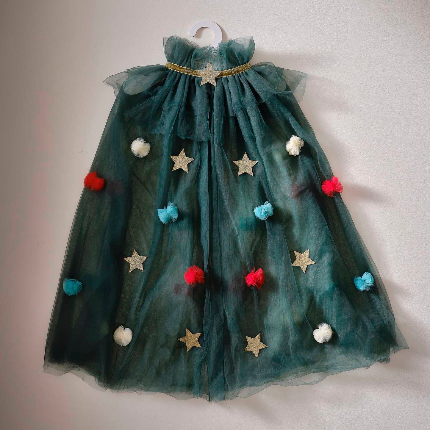 children’s christmas fancy dress cape – holiday costume ages 4 to 6