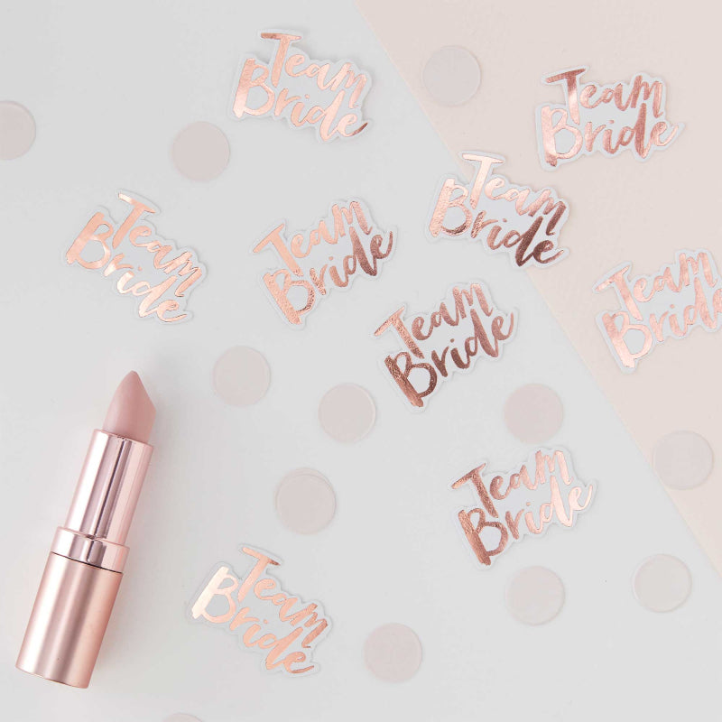 Team Bride Rose Gold Hens Party Bridal Shower Table Scatter Confetti - party supplies and decorations from Party & Pout Au...