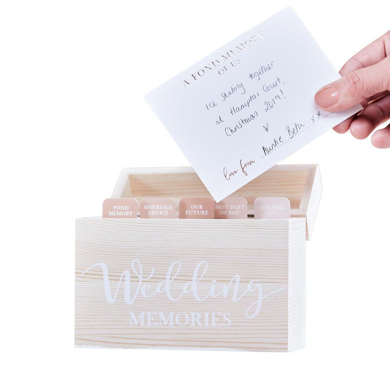Wooden Wedding Memories Keepsake Box - party supplies and decorations from Party & Pout Australia