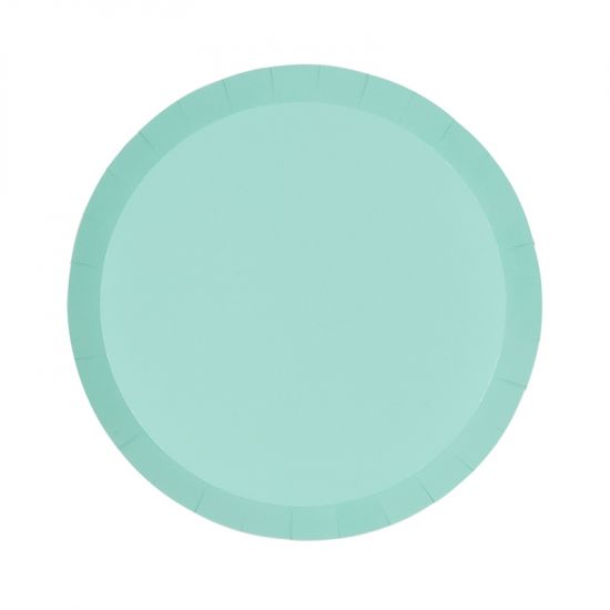 Pastel Mint Green Paper Party Snack Plate Pk 10 - party plates and tableware from Party & Pout Australia