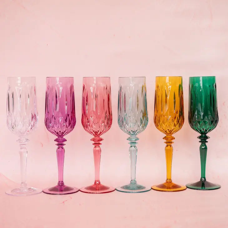 pastel lilac champagne flutes elegant drinkware Party & Pout Australia