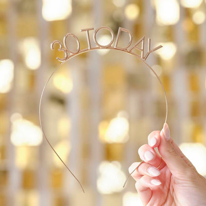 Gold “30 Today” birthday tiara headband milestone birthday Australia