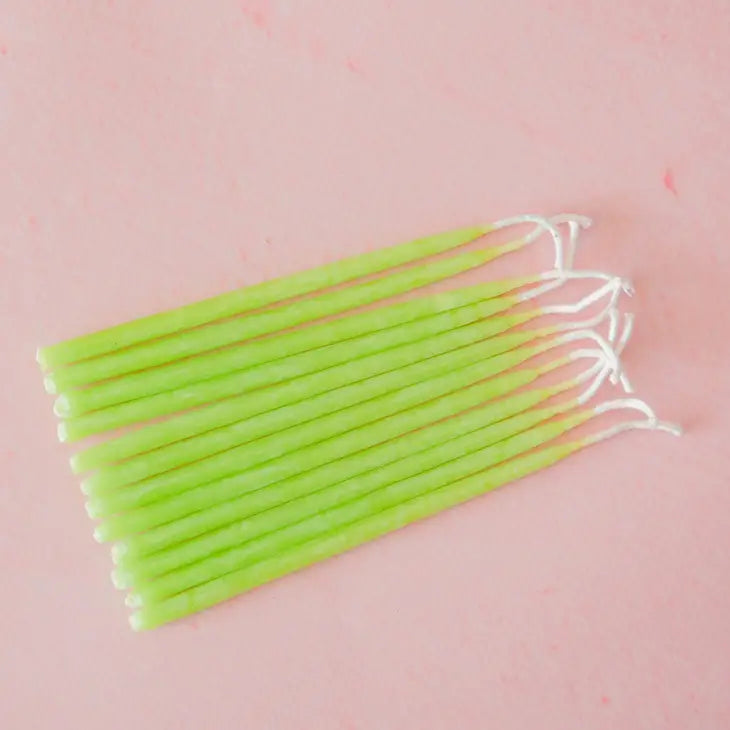 lime beeswax birthday candles bright cake candles Australia
