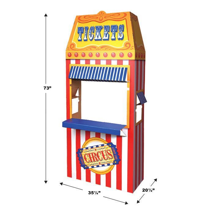 cardboard circus ticket stand – kids birthday party supplies