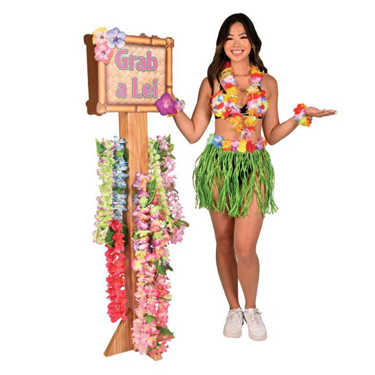 tropical party lei station prop tall decoration for birthdays summer events AU