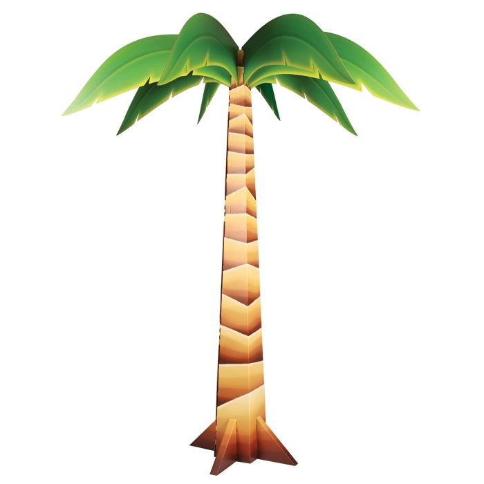 tall tropical palm tree party prop for beach and luau theme