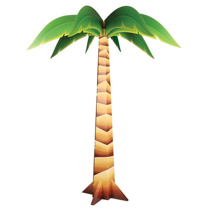 tall tropical palm tree party prop for beach and luau theme