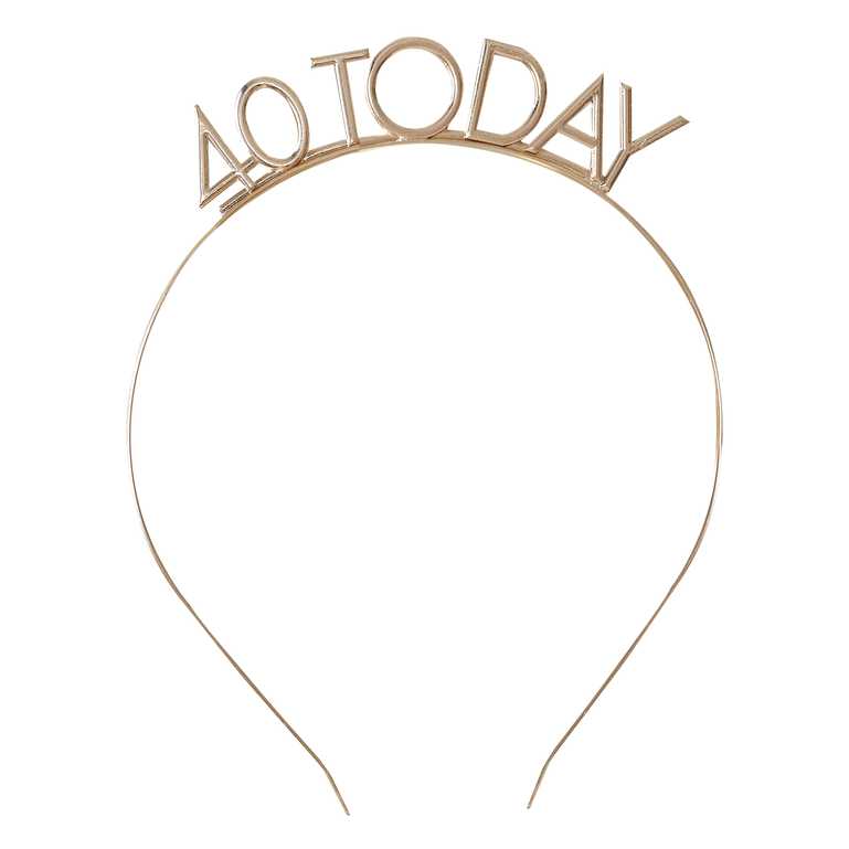 Metallic gold 40th birthday headband “40 Today” party hat Australia