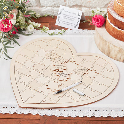 ginger ray jigsaw wedding guest book alternative wooden puzzle guestbook wedding keepsake australia
