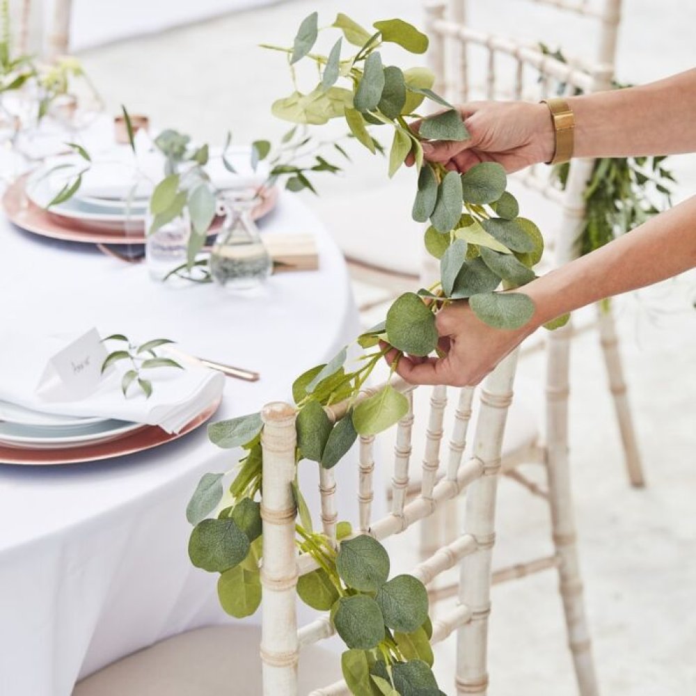 artificial eucalyptus garland greenery wedding party décor botanical table runner australia