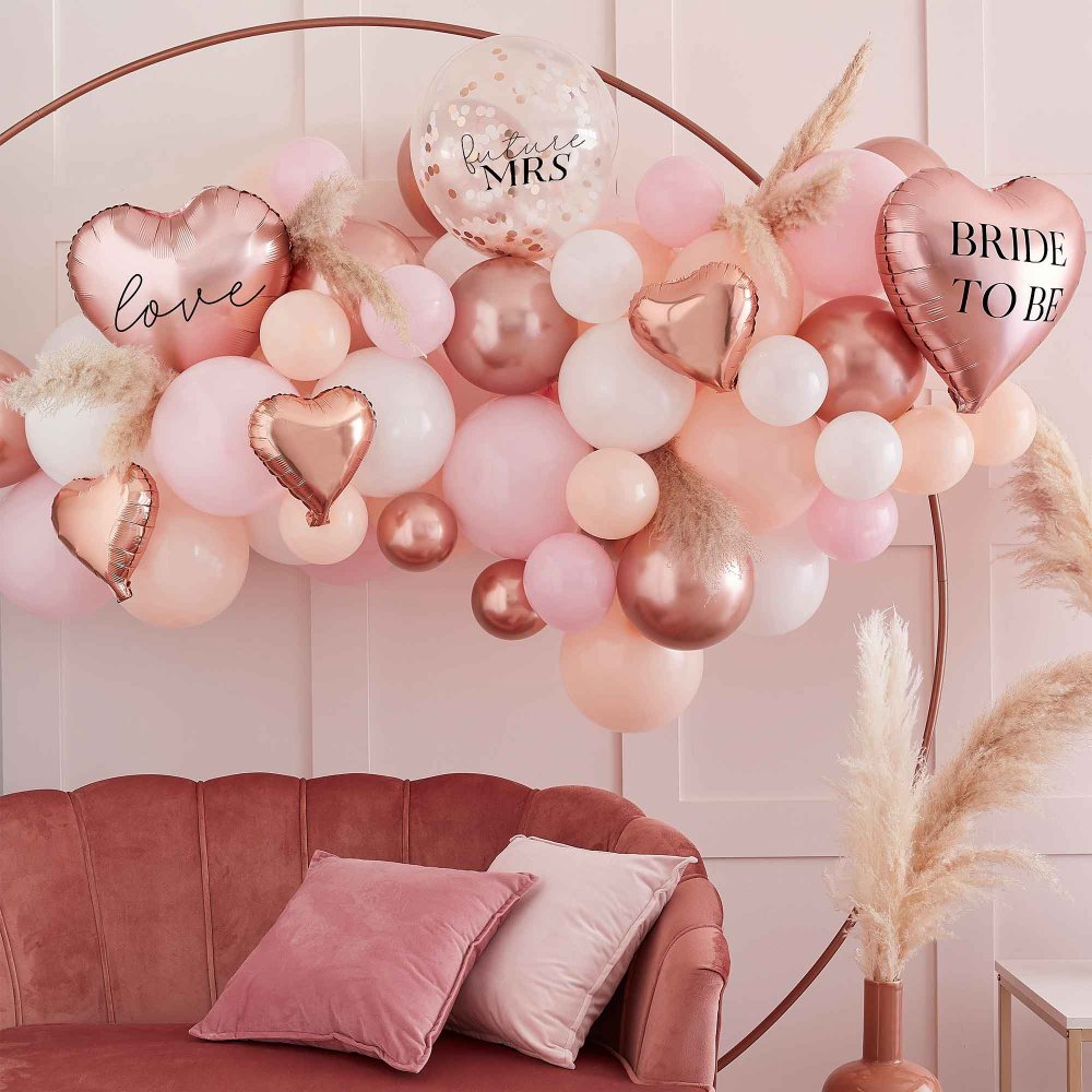 pink white peach rose gold balloon arch kit party décor elegant celebration backdrop australia