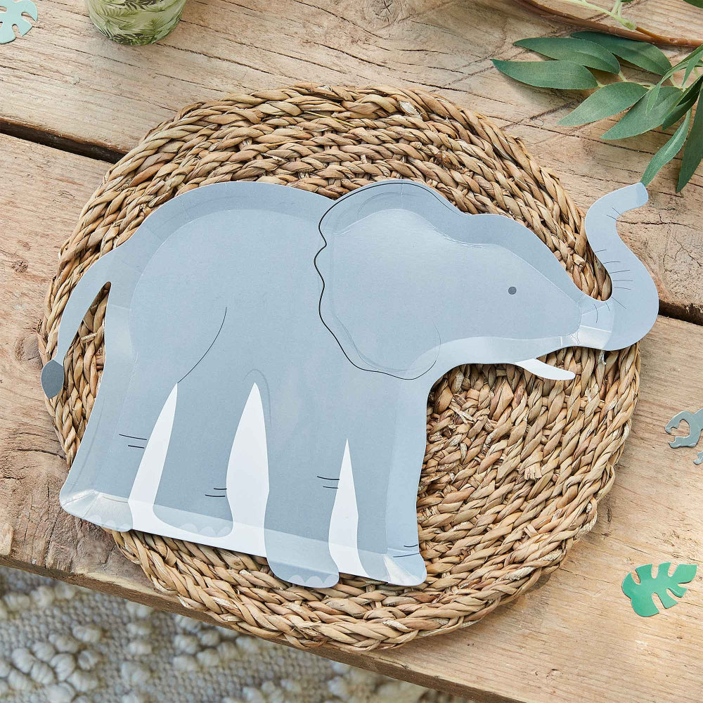 Elephant shaped paper plates kids birthday australia