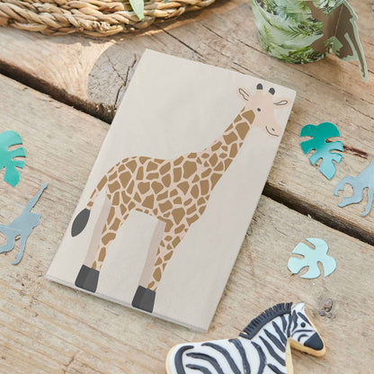 Giraffe paper napkins 16-pack jungle party kids birthday tableware