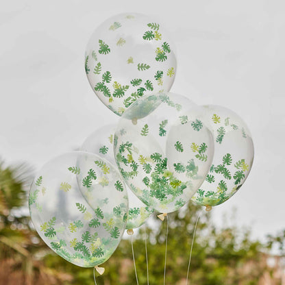 Jungle confetti balloon bundle leafy balloons kids party supplies Australia