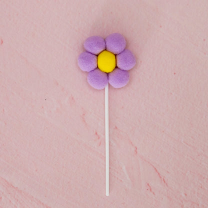 lilac pom pom daisy cake topper birthday cake decoration Australia

