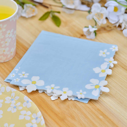 Flower edge floral paper napkins party tableware Australia