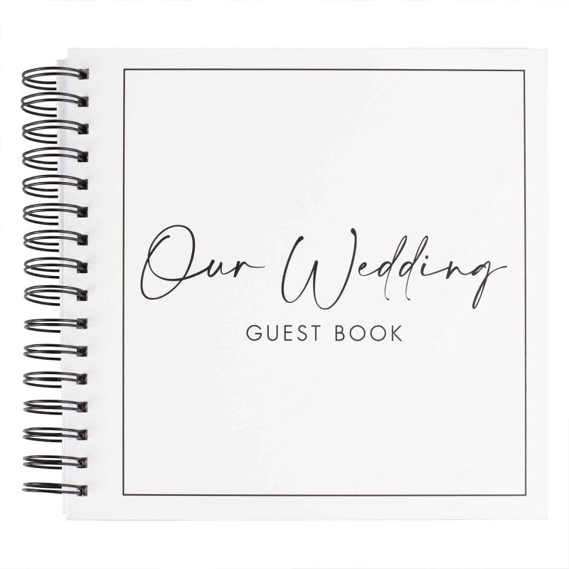 monochrome guest book for weddings engagements anniversaries elegant memory journal