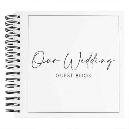 monochrome guest book for weddings engagements anniversaries elegant memory journal