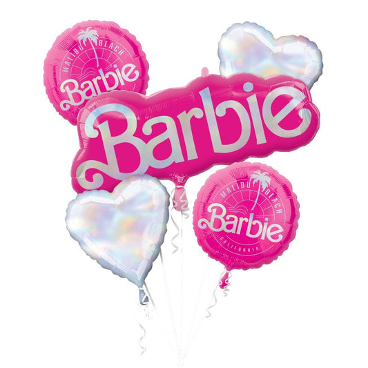 Barbie foil balloon pack pink and silver – party supplies aus