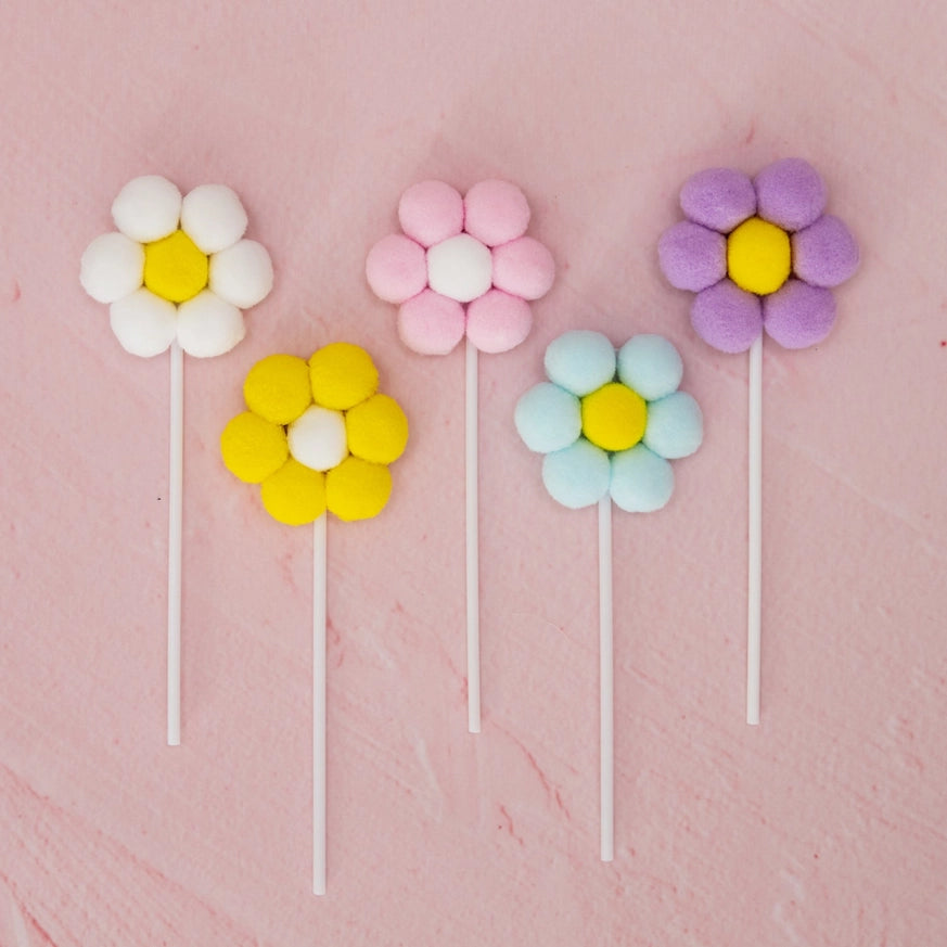 floral cake topper pink daisy party supplies Party and Pout
