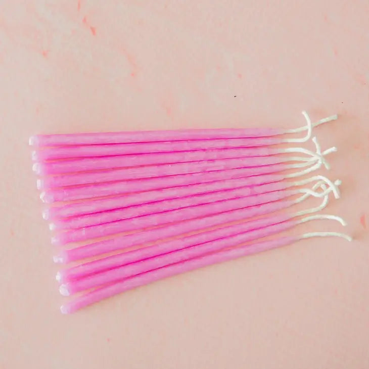 pink beeswax birthday candles party supplies Australia
