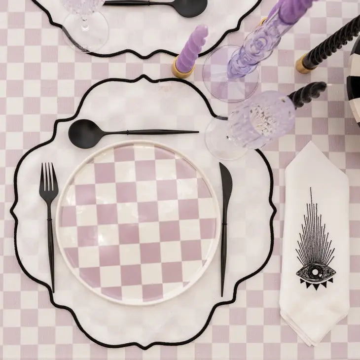 Black Embroided Placemat Set - party supplies and decorations from Party & Pout Australia