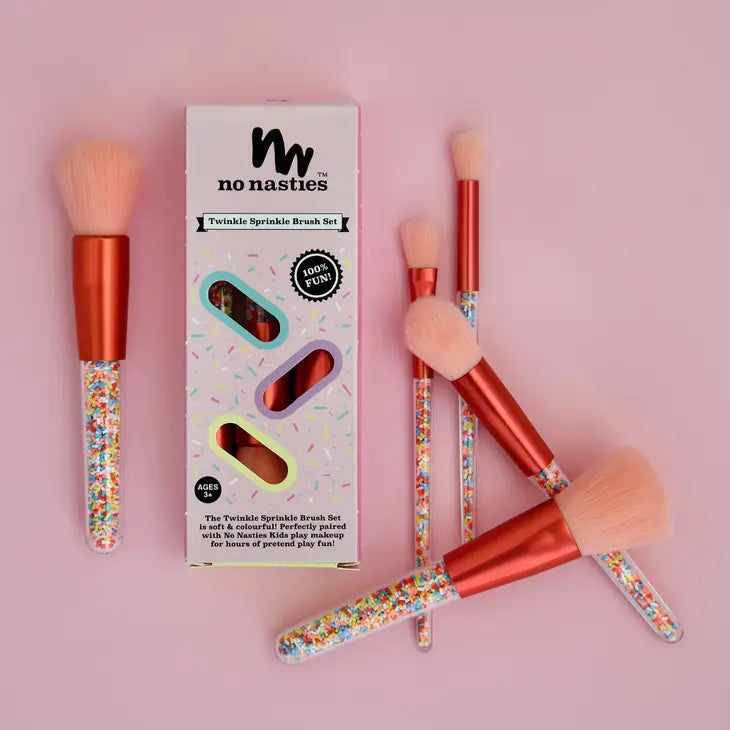 Children’s makeup brushes play set washable hypoallergenic