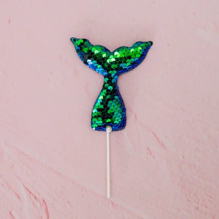Sequin Mermaid Tail Cake Cupcake Topper - cake toppers and dessert table decorations from Party & Pout Australia
