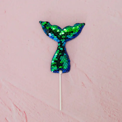 Sequin Mermaid Tail Cake Cupcake Topper - cake toppers and dessert table decorations from Party & Pout Australia