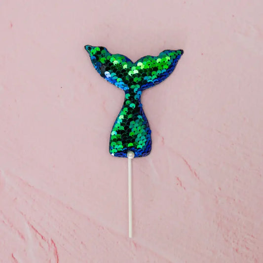 Sequin Mermaid Tail Cake Cupcake Topper - cake toppers and dessert table decorations from Party & Pout Australia