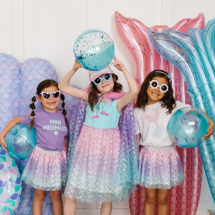Mermaid costume cape glitter kids birthday present