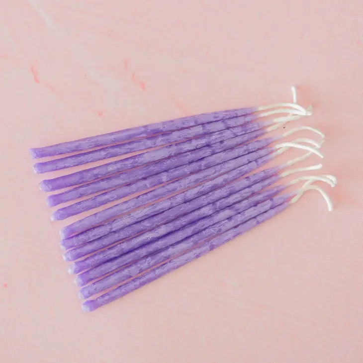 lilac beeswax birthday candles pastel cake candles Australia
