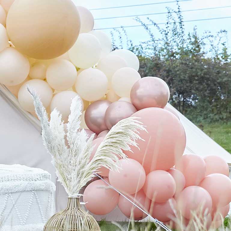 Neutral balloon garland backdrop for baby shower wedding birthday supplies