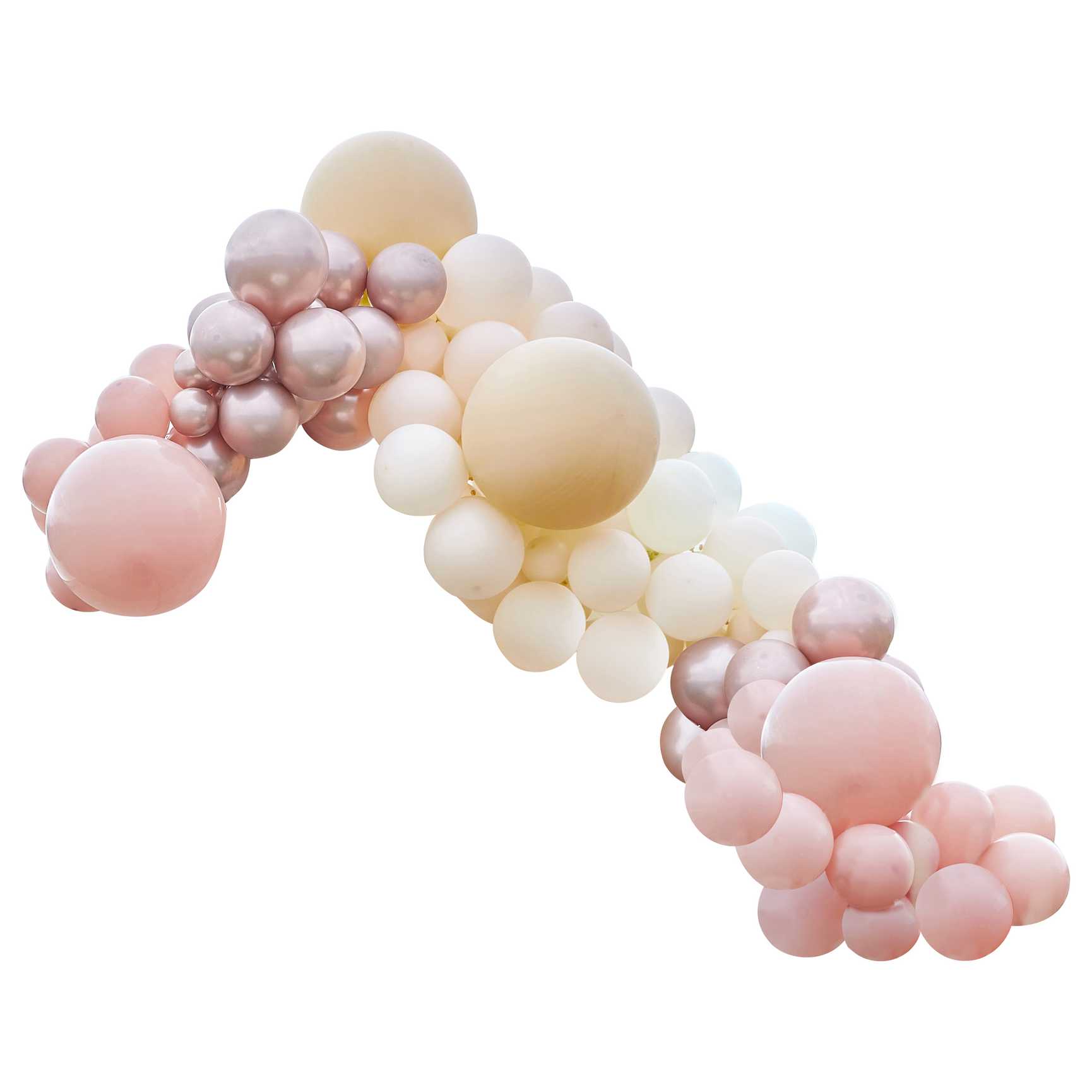 Pastel balloon arch kit peach rose gold for party styling and decorations