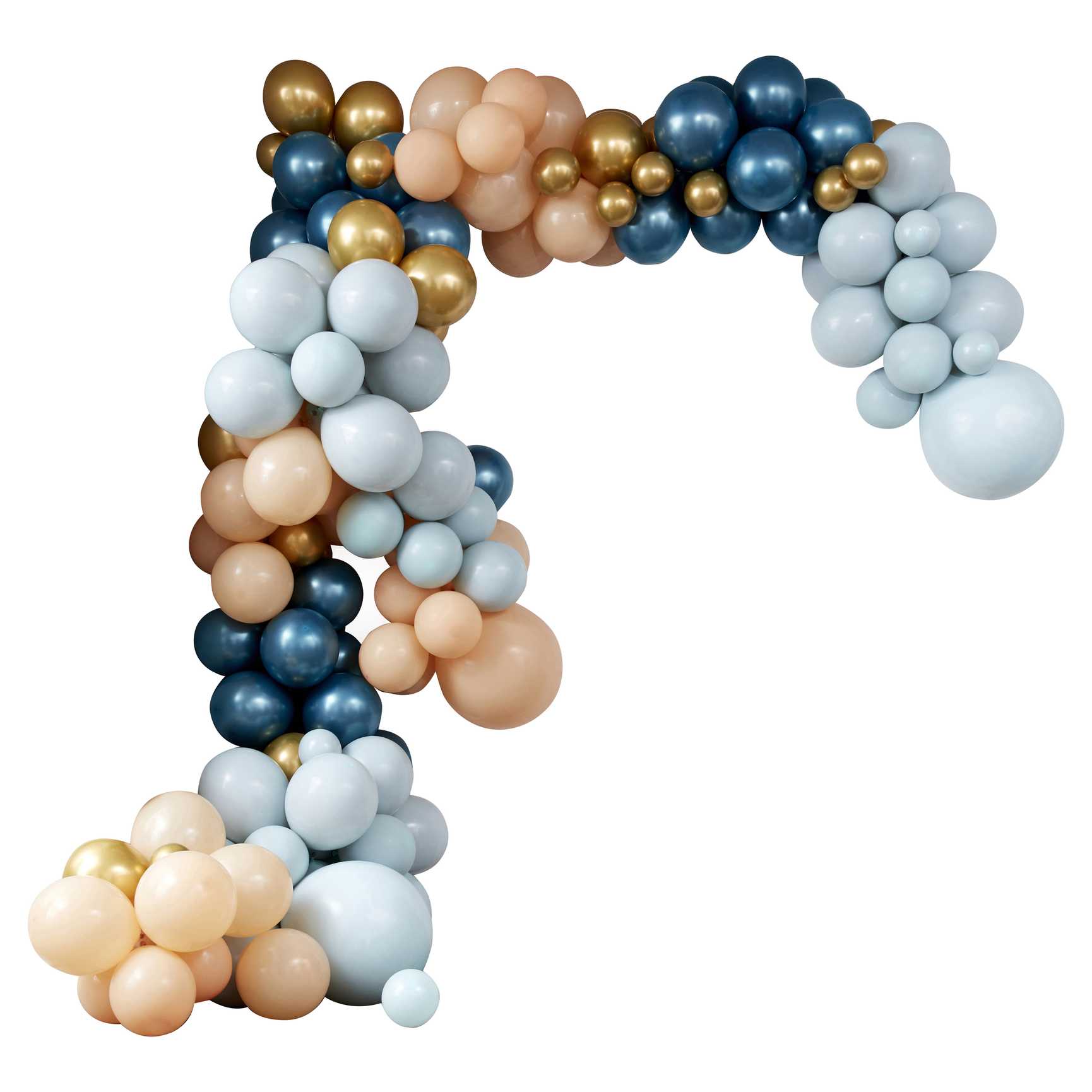 Metallic gold and teal balloon arch kit for event styling and party supplies