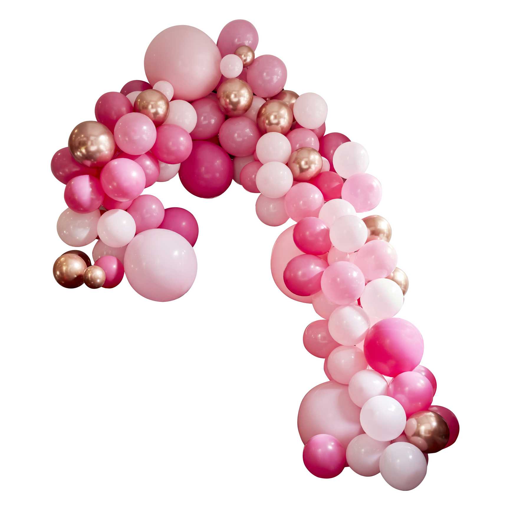 Pink rose gold balloon backdrop for event styling balloon arch kit Australia