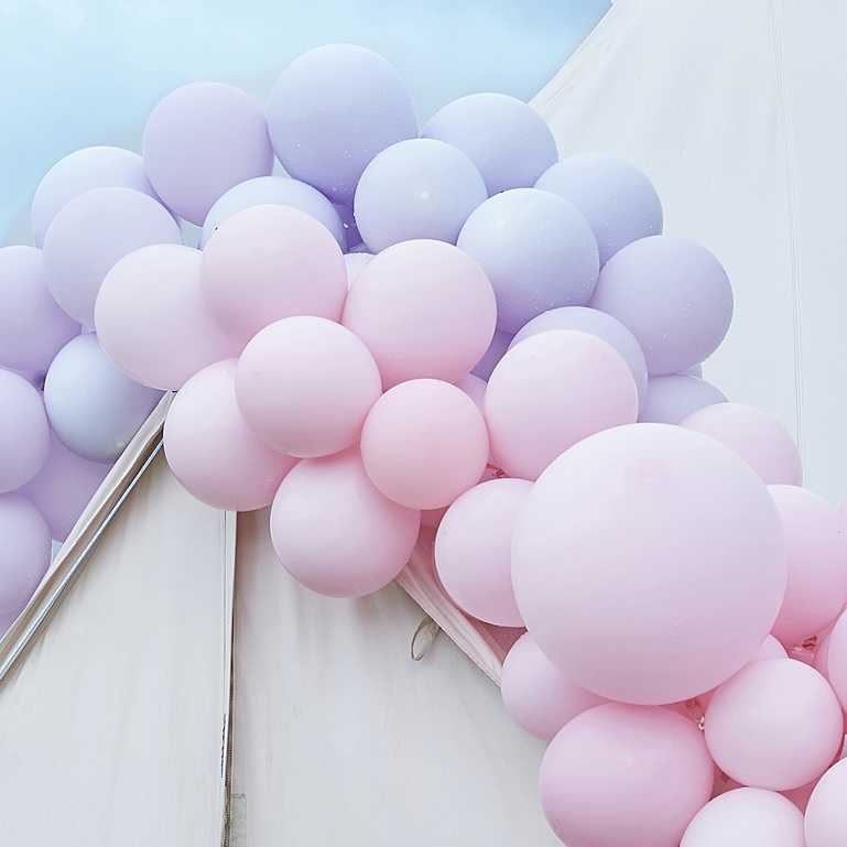 Pink purple balloon garland backdrop for baby shower birthday wedding supplies