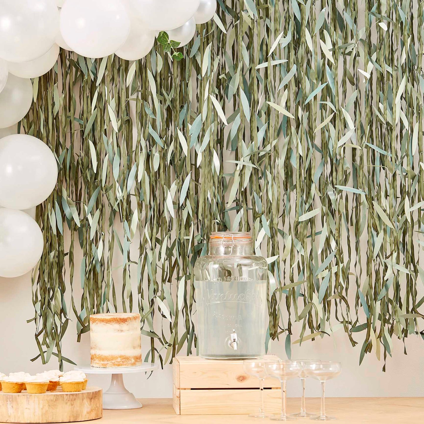 Greenery Foilage Leaf Hanging Backdrop - party supplies and decorations from Party & Pout Australia