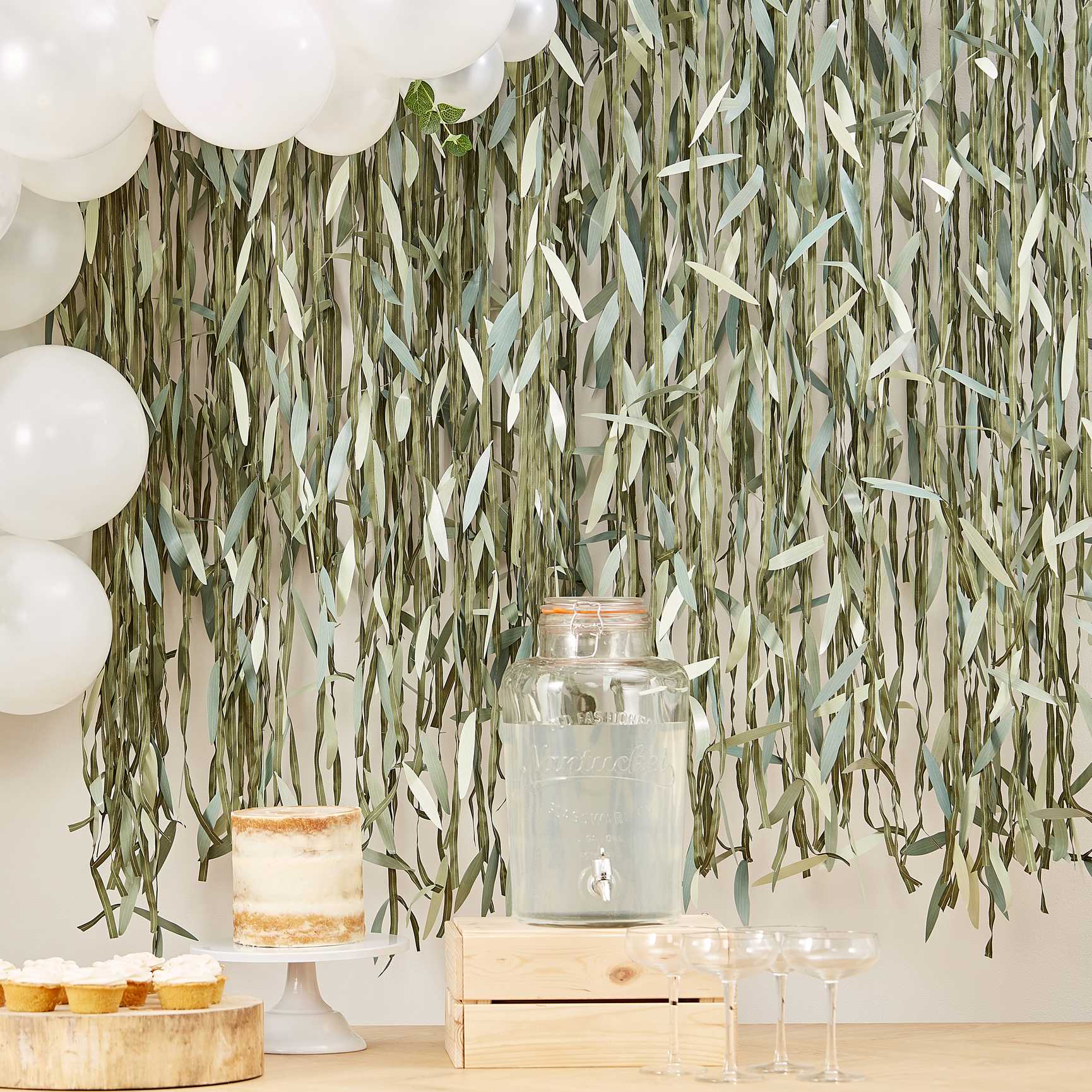 Greenery Foilage Leaf Hanging Backdrop - party supplies and decorations from Party & Pout Australia