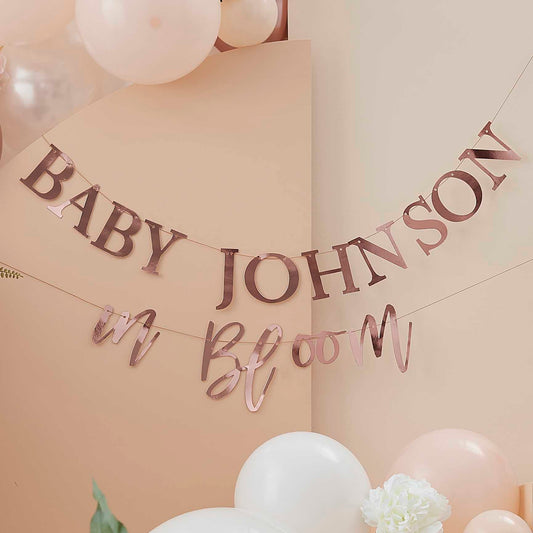Customisable Name Baby Shower Bunting Banner - party supplies and decorations from Party & Pout Australia