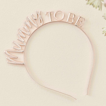 Rose Gold Mummy To Be Baby Shower Headband Crown - party supplies and decorations from Party & Pout Australia