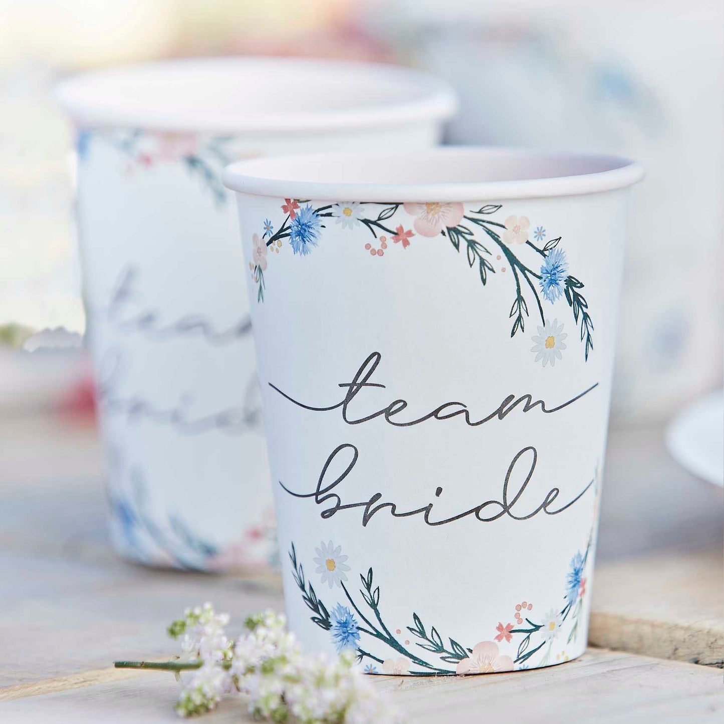 Floral Team Bride Bridal Shower Hens Party Paper Party Cups - party cups and drinkware from Party & Pout Australia