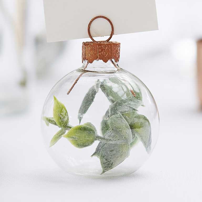 botanical eucalyptus bauble name card holders for weddings bridal showers baby showers elegant table décor australia