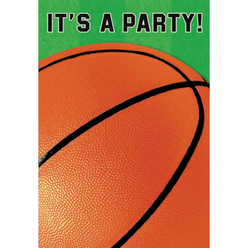 basketball themed birthday invite cards – children’s party invitations